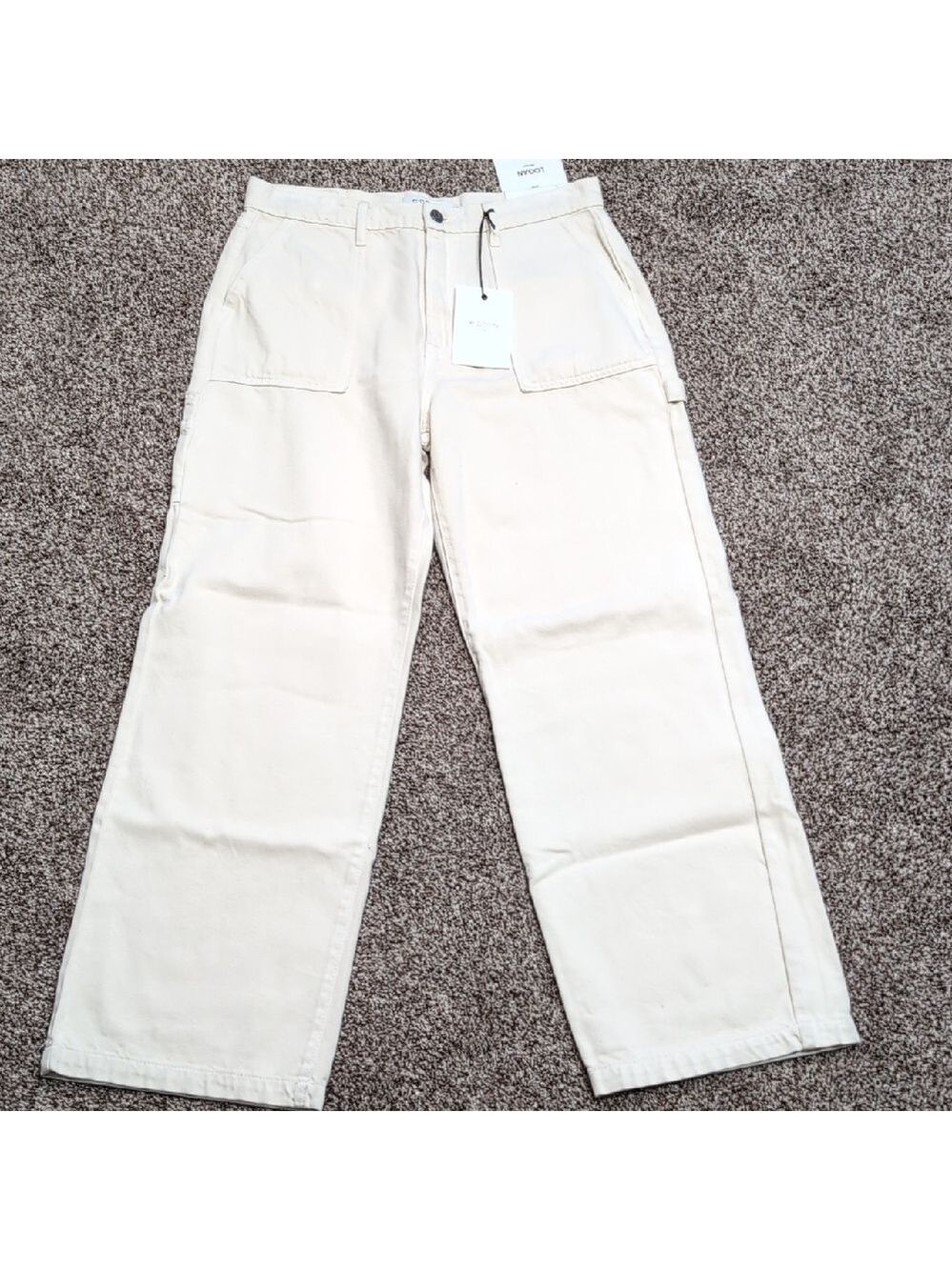 Hidden Carpenter Logan Dad Jean Wide Leg Cream Size 30 NEW